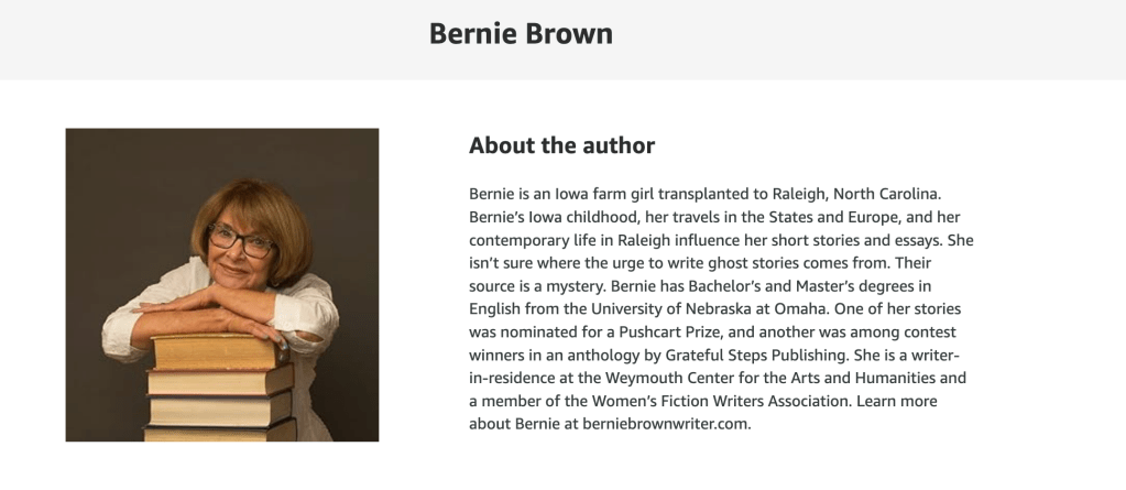 Cover of 'The Holy Ghost and Other Spooky Stories' by Bernie Brown featuring a ghostly image.